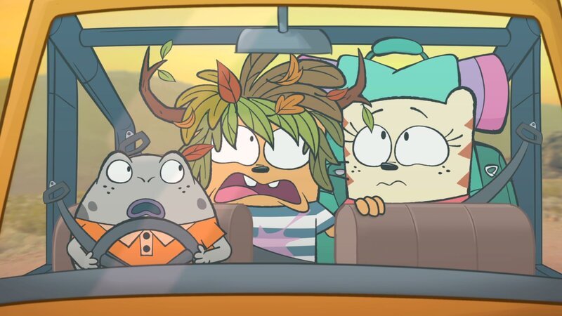 Viel Spaß hat Ollie mit Moon und dem Krötenfahrer nicht. – Bild: BR/​2017 Cottonwood Media