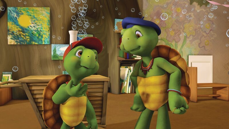 Franklin möchte nicht, dass seine Freunde seinen Kosenamen „kleine Seifenblase“ erfahren. – Bild: KiKA/​Nelvana Limited/​Infinite Frameworks Pte Ltd.