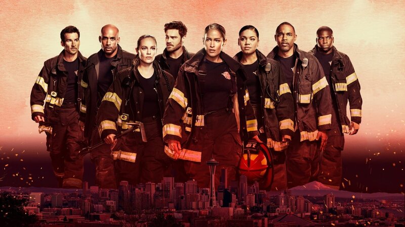v.li.: Travis Montgomery (Jay Hayden), Robert Sullivan (Boris Kodjoe), Maya Bishop (Danielle Savre), Jack Gibson (Grey Damon), Andy Herrera (Jaina Lee Ortiz), Victoria Hughes (Barrett Doss), Ben Warren (Jason George), Dean Miller (Okieriete Onaodowan). – Bild: ORF/​Disney/​ABC
