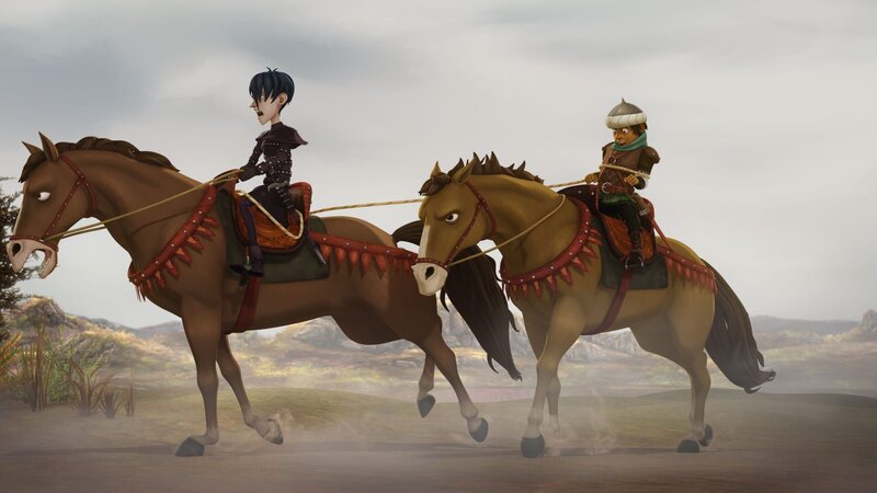 Mordred entführt Sagramor auf Schloss Tintagel. – Bild: SWR/​Blue Spirit Productions/​TéléTOON+/​Canal+