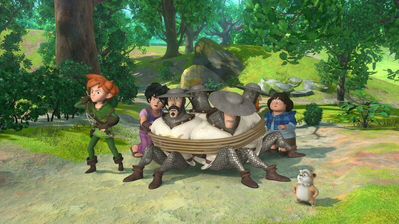 Robin und seine Gefährten haben die Wachen überwältigt. – Bild: ZDF/​Method Animation/​DQ Entertainment/​Fabrique d’images/​ZDF Enterprises/​De Agostini
