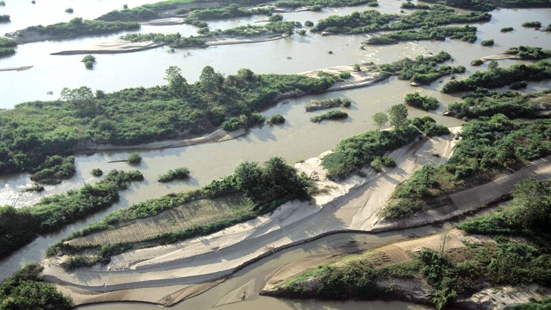 „Laos Wunderland“, Es gibt Länder, die sich auf geheimnisvolle Weise der globalen Aufmerksamkeit entziehen. Sie bewahren Schätze, die anderswo längst verschwunden sind. Endlose Wildnis, weite Urwälder, phantastische Artenvielfalt, mythische Tiere und stolze, geheimnisvolle Völker. Ein solches Land ist Laos. Der Mekong ist einer der letzten ungezähmten Ströme der Erde. Gespeist von Hunderten Nebenflüssen bildet er eines der artenreichsten Süßwassersysteme der Erde, vergleichbar nur mit dem Kongo oder dem Amazonas. Die Fauna der Urwälder scheint einem Märchenbuch entsprungen: Tiger und Leoparden, Millionen regenbogenfarbener Schmetterlinge groß wie Handteller und einige der seltensten Tierarten unseres Planeten leben in diesem unzugänglichen Paradies. Diese Dokumentation folgt einer Gruppe von Wissenschaftlern der World Conservation Society auf der Suche nach den seltensten Arten der Welt. – Bild: Honorarfrei – nur für diese Sendung bei Nennung ZDF und ORF/​Cosmos Factory/​Harald Pokieser