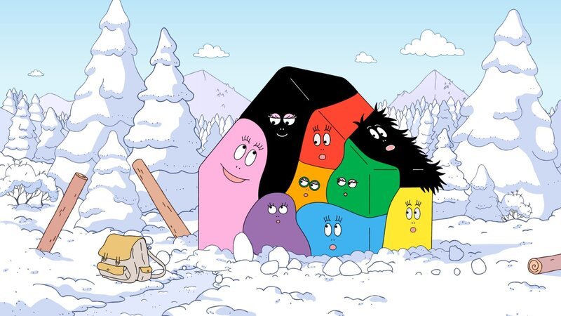 L-R: Barbapapa, Barbamama, Barbabelle, Barbalib, Barbabravo, Barbahelle, Barbalala, Barbabo, Barbazoo – Bild: Nickelodeon