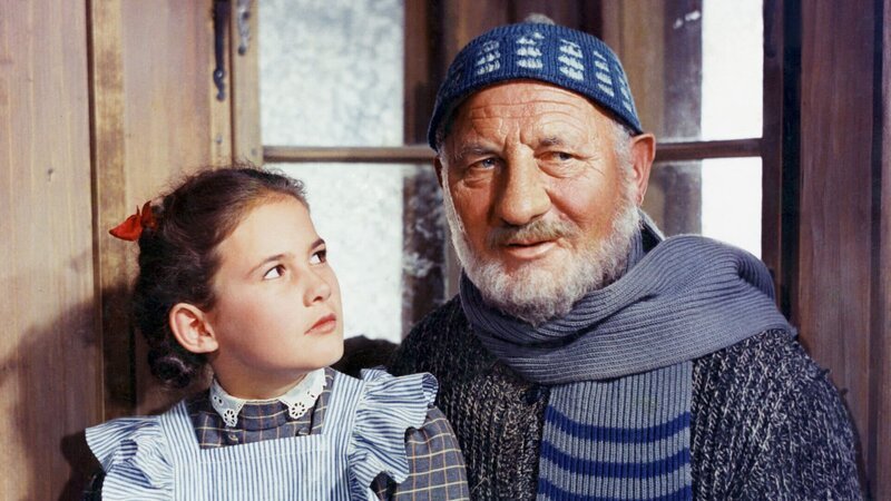 Elsbeth Sigmund als Heidi, Heinrich Gretler als Alpöhi – Bild: ZDF und SRF – Atlantic Film S.A. Elsbeth Sigmund als Heidi, Heinrich Gretler als Alpöhi – Bild: ZDF und SRF – Atlantic Film S.A.