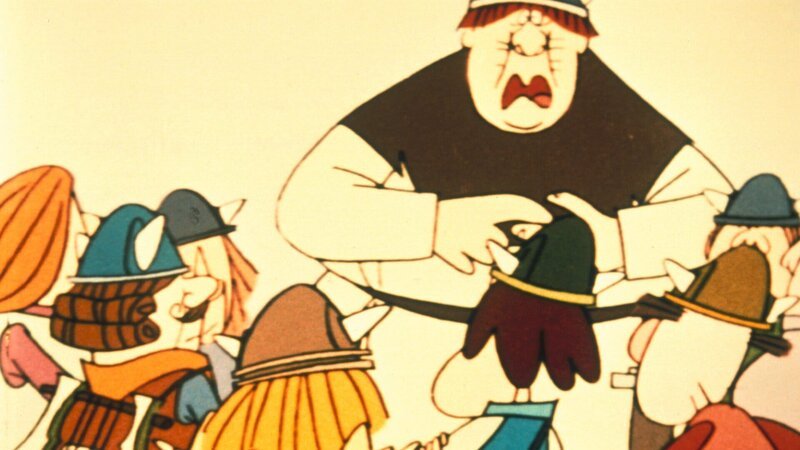 Faxe erzählt den Wikingern, was ihm widerfahren ist. – Bild: ZDF und Studio 100 Media