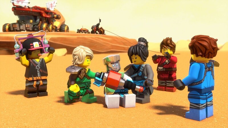 Zane hat Mut bewiesen und hat sich auf die gefährliche Mission in den Bauch des Riesenkäfers gemacht! – Bild: LEGO
