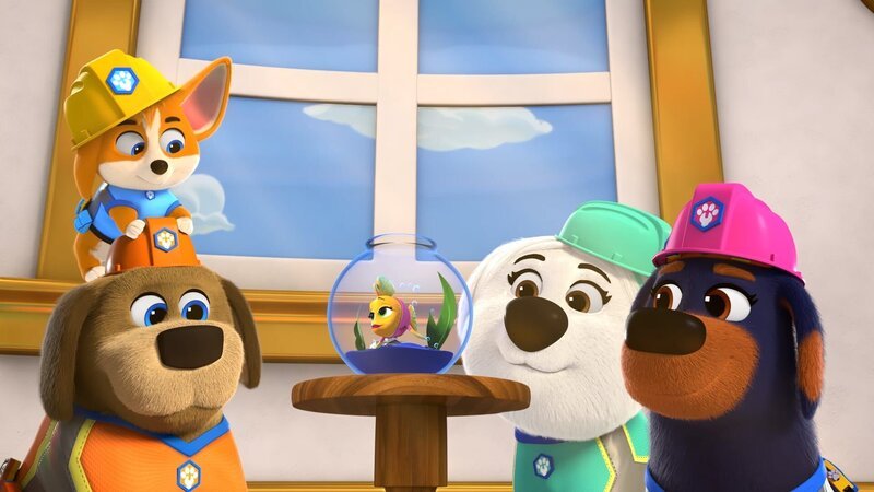 PUPSTRUCTION – „The Mayor Mover“ (Disney) PHINNY, TANK, MAYOR GILMORE, ROXY – Bild: Disney+