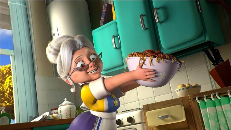 Oma Pinas Spezialnudeln verleihen den Buffycats ungeahnte Kräfte. – Bild: Rainbow S.r.l.