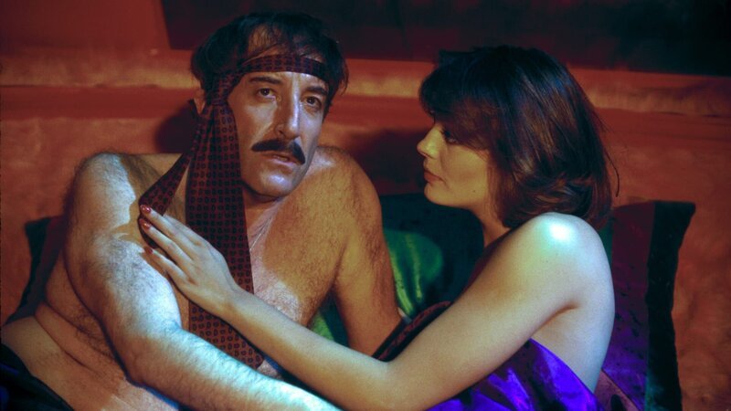 Clouseau (Peter Sellers) und Olga (Lesley-Anne Down) – Bild: RTLZWEI