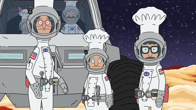 (v.l.n.r.) Louise; Linda; Bob; Gene; Tina – Bild: Paramount /​ BOB’S BURGERS © 2020 by Twentieth Century Fox Film Corporation.