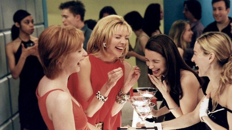 (v.l.n.r.) Miranda Hobbes (Cynthia Nixon); Samantha Jones (Kim Cattrall); Charlotte York (Kristin Davis); Carrie Bradshaw (Sarah Jessica Parker) – Bild: Sky Channel