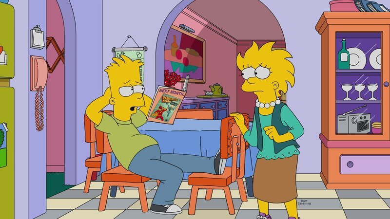 Lisa (r.) denkt über ihr bisheriges Leben nach und erinnert sich voller Trauer an die ganzen Geburtstage, die Bart (l.) und auch der Rest der Familie immer wieder vergessen hatten … – Bild: Fox