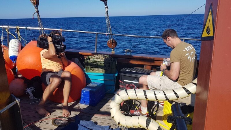 Crewmitglieder an Deck eines Bootes +++ – Bild: RTL /​ © Off the Fence /​ Wildlife Enterprises Ltd /​ Die Rückkehr der Giganten