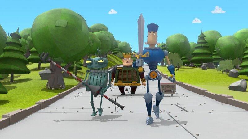 Prinz Protz und Ritter Rost sollen ein Ungetüm jagen. – Bild: ZDF/​Caligari