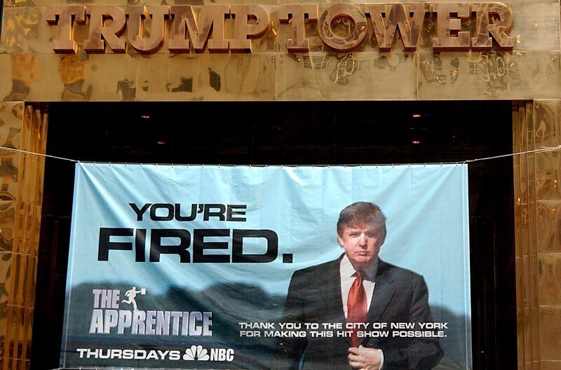 Werbung für Donald Trumps Show „The Apprentice“, New York. – Bild: SWR/​imago