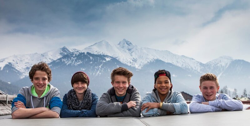 V.l.n.r.: Philipp, Lukas, Felix, Joel und Tom – Bild: ZDF/​Daniel Zangerl