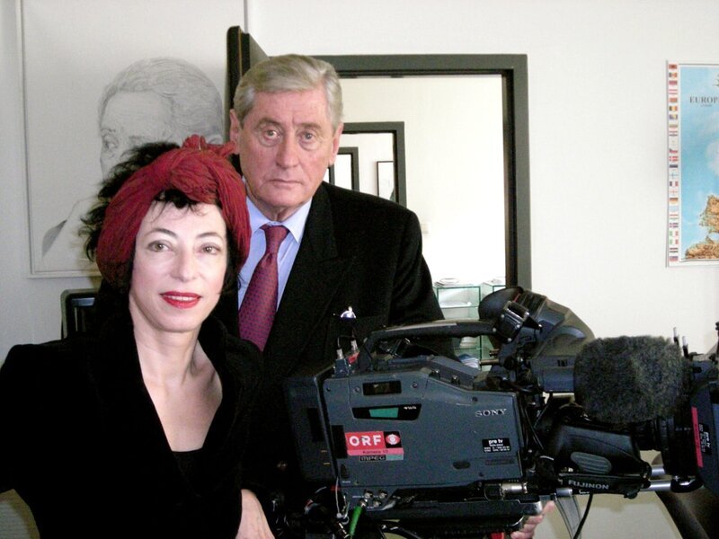 Gestalterin Helene Maimann, Dr. Hannes Androsch. – Bild: ORF