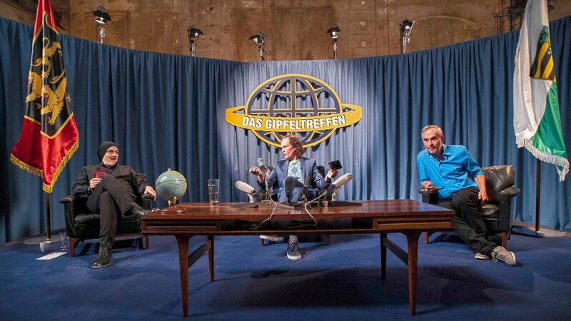 Torsten Sträter, Olaf Schubert, Johann König – Bild: Honorarfrei – nur für diese Sendung inkl. SocialMedia bei Nennung ZDF und MDR/​Waldemar Obermann.