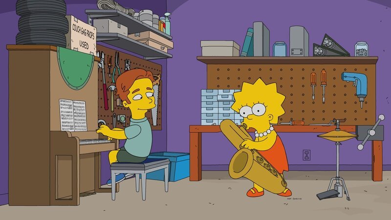 Als Lisa (r.) auf der Wissenschaftsausstellung den Jazzmusiker Brendan (l.) kennenlernt, verliebt sie sich Hals über Kopf in ihn … – Bild: Fox