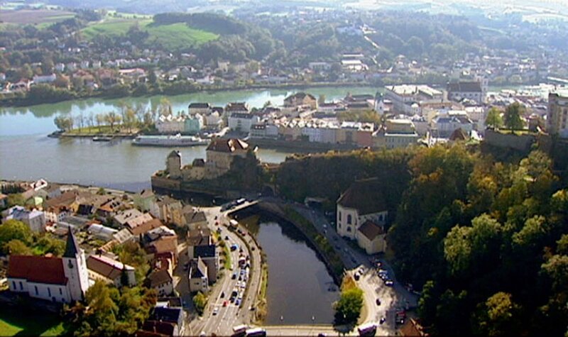 SR Fernsehen SALZSTRAßEN, „Das weiße Gold der Bayern“, am Samstag (23.02.13) um 16:00 Uhr. Passau (als Endstation des Filmes), lange Zeit Salzhandels-Metropole. – Bild: SR