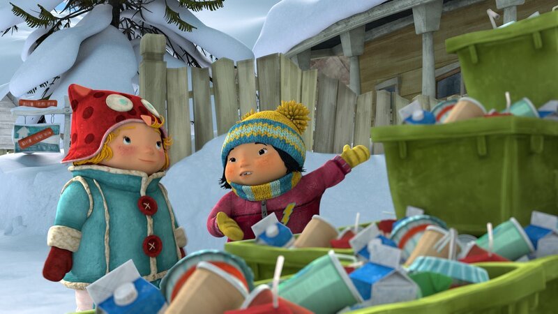 Die Recycling-Kisten müssen an den Straßenrand gestellt werden. – Bild: KiKA/​carpediem Film & TV Inc.