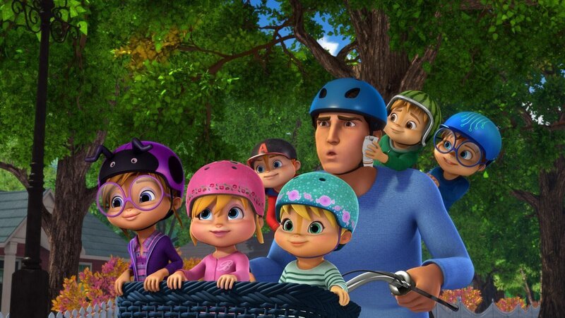 Um Energie zu sparen, machen die Chipmunks, die Chipettes und Dave gemeinsame Sache. +++ – Bild: SUPER RTL /​ Alles für die Umwelt