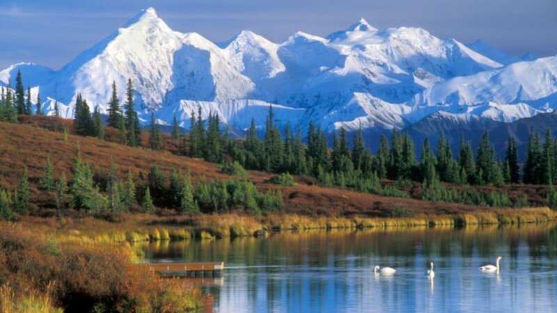 Viele Gebirge – wie hier in Alaska – entstehen durch die Kollision tektonischer Platten. – Bild: Arterra, Getty Images