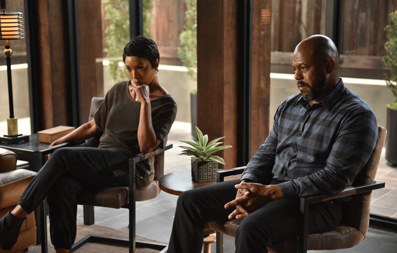 Die Ehe von Athena (Angela Bassett, l.) und Michael (Rockmond Dunbar, r.) steht unter keinem guten Stern, doch als ein attraktiver fremder Mann Athena schöne Augen macht, ist das dennoch nicht einfach für sie … – Bild: Kabel Eins