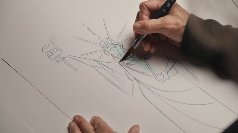 Zeichnung von Ann Telnaes. – Bild: ORF/​Clin d’oeil films