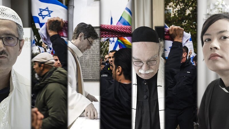 Der Imam Kardir Sanci, Pfarrer Gregor Hohberg und der Rabbiner Andreas Nachama vom „House of One“ arbeiten mit Pfarrerin Dr. Juni Hoppe vom „Interkulturellen Zentrum Genezareth“ für den Dialog der Religionen in Berlin, um Frieden zu stiften. – Bild: ZDF und Susanne Bohlmann Der Imam Kardir Sanci, Pfarrer Gregor Hohberg und der Rabbiner Andreas Nachama vom „House of One“ arbeiten mit Pfarrerin Dr. Juni Hoppe vom „Interkulturellen Zentrum Genezareth“ für den Dialog der Religionen in Berlin, um Frieden zu stiften. – Bild: ZDF und Susanne Bohlmann