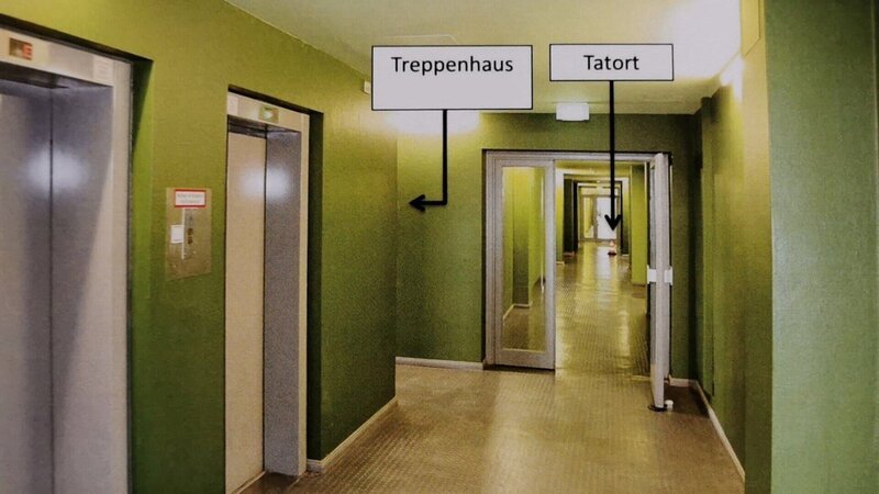 Tatort Hochhausflur: Hier wurde 2014 ein junger Mann erstochen. – Bild: ZDF/​LKA Berlin