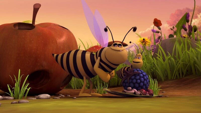 Auch die Wespen mögen das Wiesentheater – vor allem aber das Picknick. – Bild: ZDF/​Studio100 Animation