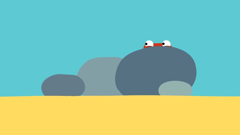 Die Krabbe sucht weiter nach etwas, dass sie zwicken kann. – Bild: KiKA/​SWR/​Film Bilder/​Julia Ocker