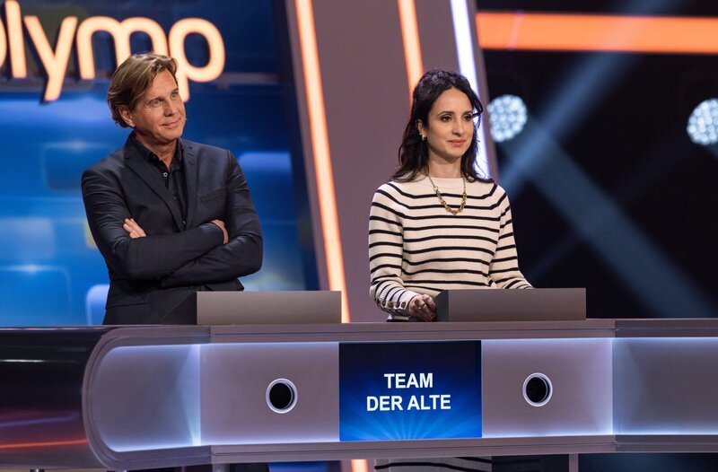 Die Kandidat:innen des Teams „Der Alte“: Schauspieler Thomas Heinze (l.) und Schauspielerin Stephanie Stumph (r.). – Bild: ARD/​Uwe Ernst