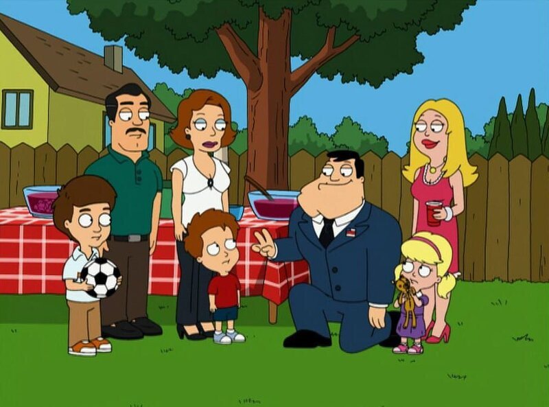 Jared (2.v.l.), Lisa (3.v.l.), Johnny (m.), Stan (3.v.r.), Francine (r.) – Bild: 2006 Twentieth Century Fox Film Corporation. All rights reserved. Lizenzbild frei