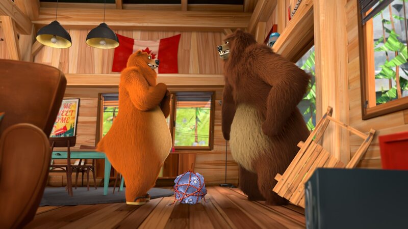 v.li.: Grizzy, die Lemminge, Säbelzahnbär – Bild: Studio Hari