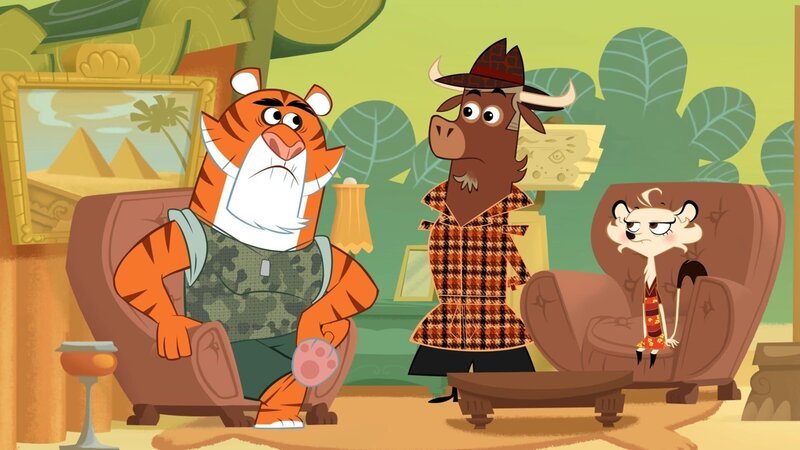 Als Mitglied im „Krumme-Kralle-Club“ zählt der Tiger zu den Verdächtigen. – Bild: ZDF/​Mondo tv