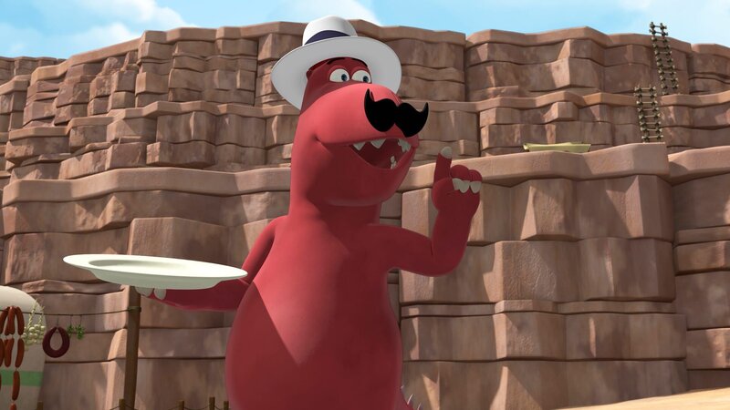 Herbert, der Vater von Oskar, wirft sich in Schale und tut alles dafür, um das Herz seiner angebeteten Adele zurückzuerobern. – Bild: ZDF/​Caligari