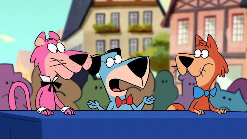 v.li.: Snagglepuss, Huckleberry Hound, Mr. Jinks – Bild: TM & © Hanna Barbera