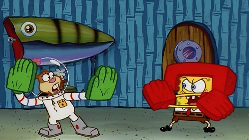 L-R: Sandy, SpongeBob – Bild: ViacomCBS