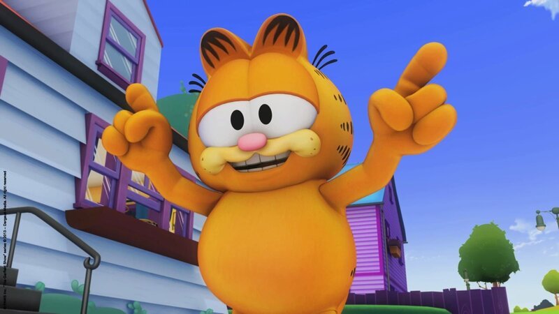 Garfield weiß, wo die Torte zu finden ist. – Bild: HR/​Dargaud Media/​MediaToon/​Paws Inc./​France 3
