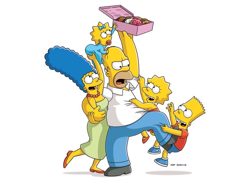 (29. Staffel) -(v.l.n.r.) Marge; Maggie; Homer; Lisa; Bart – Bild: Fox