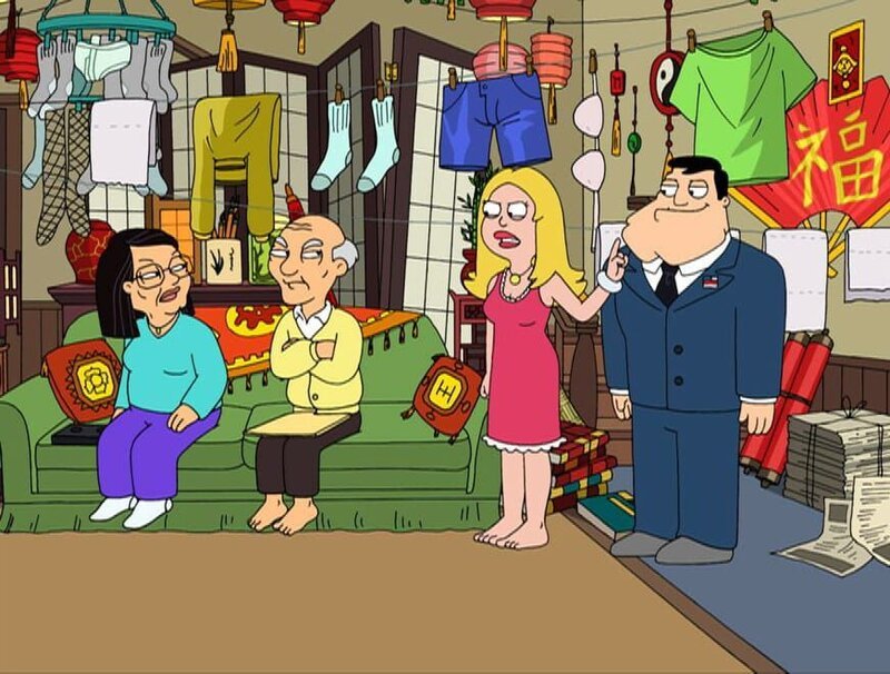 L-R: Mah Mah Ling, Bah Bah Ling, Francine, Stan – Bild: 2007 Twentieth Century Fox Film Corporation.  All rights reserved. Lizenzbild frei