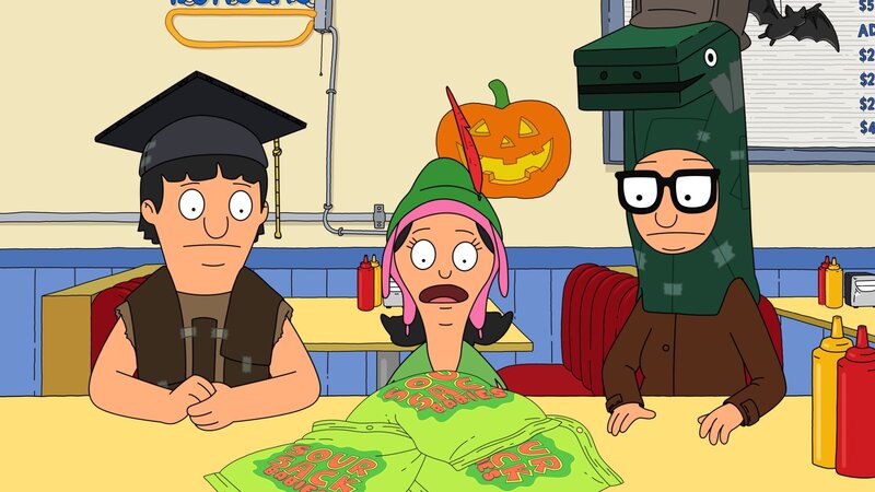 L-R: Gene, Louise, Tina – Bild: Paramount /​ BOB’S BURGERS © 2021 by 20th Television.