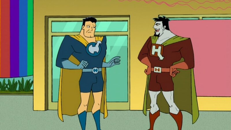 L-R: Captain Leslie Hero, Bizarro Captain Hero – Bild: ViacomCBS