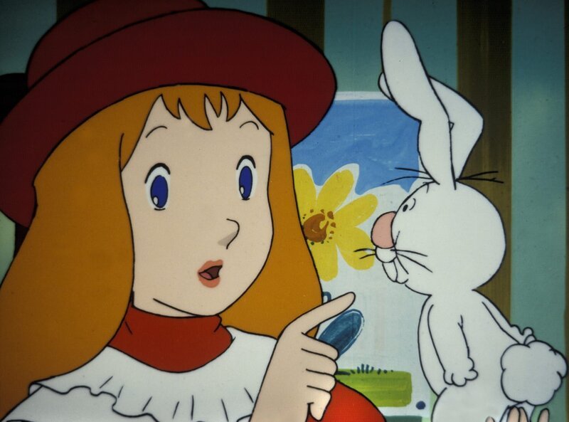 Alice überredet Benny Bunny zu einem Besuch im Wunderland. Benny bunny lehnt ab. Immer wenn Alice im Wunderland auftaucht gibt es Ärger. – Bild: ORF