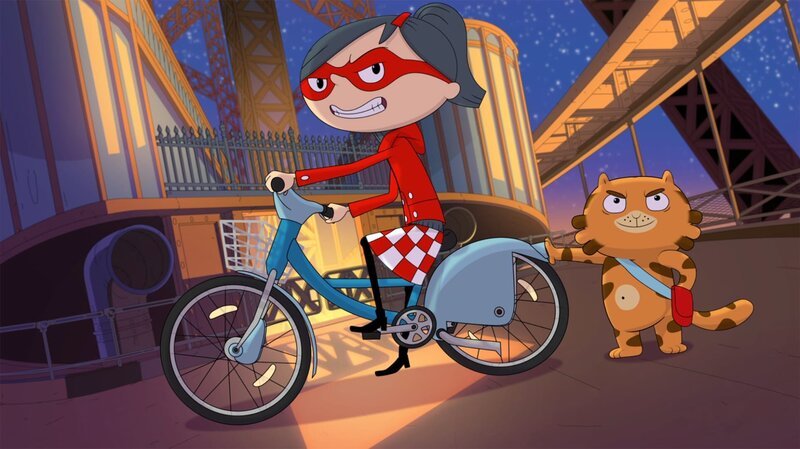 Mirette und Jean Cat sind dem Verbrecher auf der Spur. – Bild: WDR/​Cyber Group Studios/​KD Productions Toons&Games/​Televisió de Catalunya