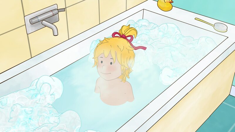 Conni nimmt ein Erkältungsbad. – Bild: ZDF/​Henning Windelband/​Youngfilms GmbH