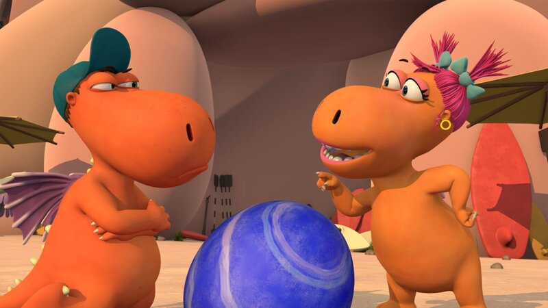 Auch Nervensäge Ananas ist neugierig, was es mit dem blauen Stein auf sich hat. – Bild: ZDF/​Caligari