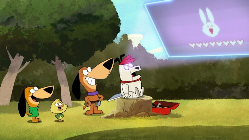 v.li.: Augie Doggie, Yakky Doodle, Doggie Daddy – Bild: Hanna Barbera